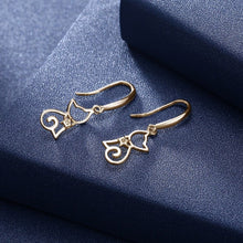 Load image into Gallery viewer, 925 Silver Cat Zircon Earrings Female Crystal from Swarovskis Sweet cute earrings 2 Colors Fit Female and girls Fashion jewerly